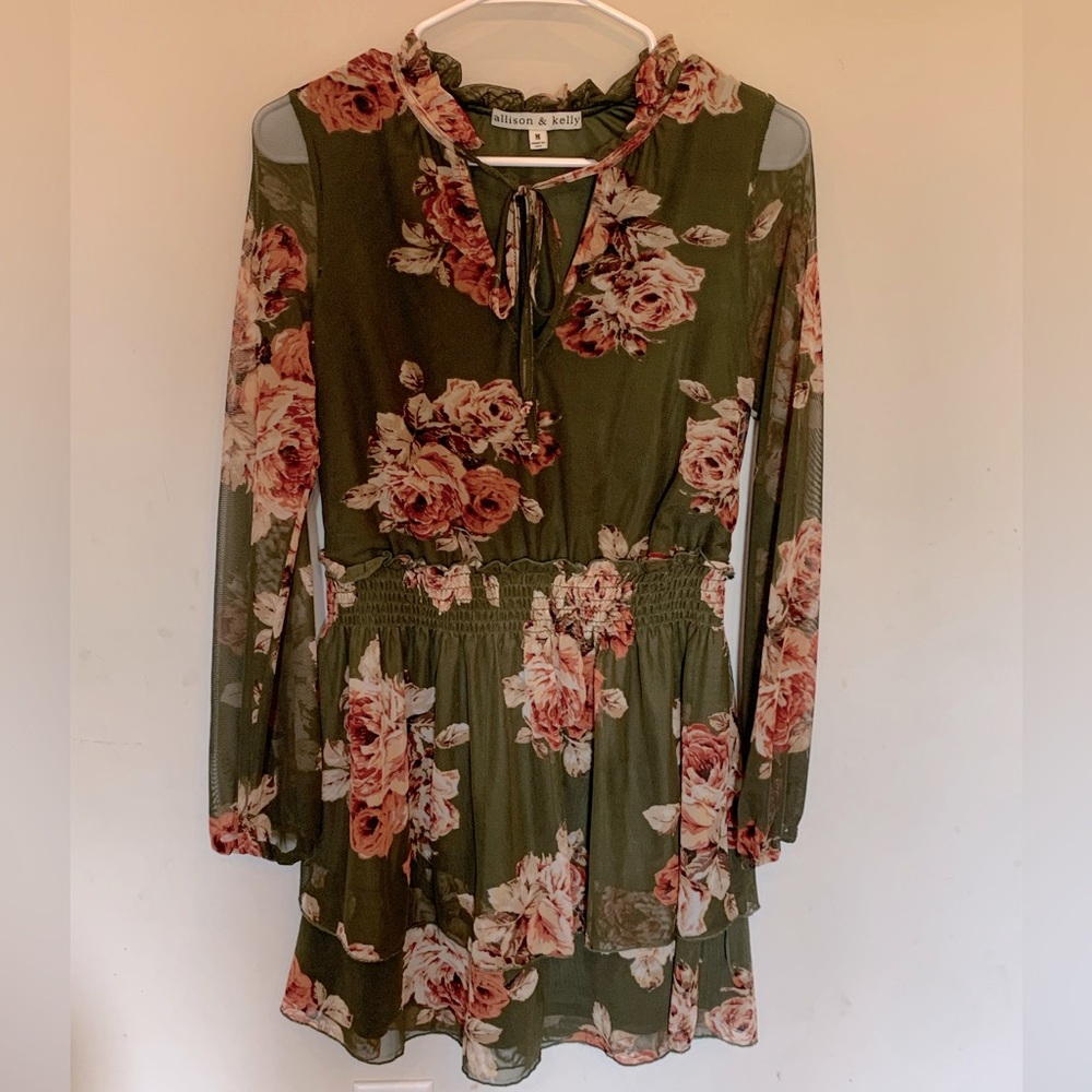 Allison Kelly floral gauze dress.